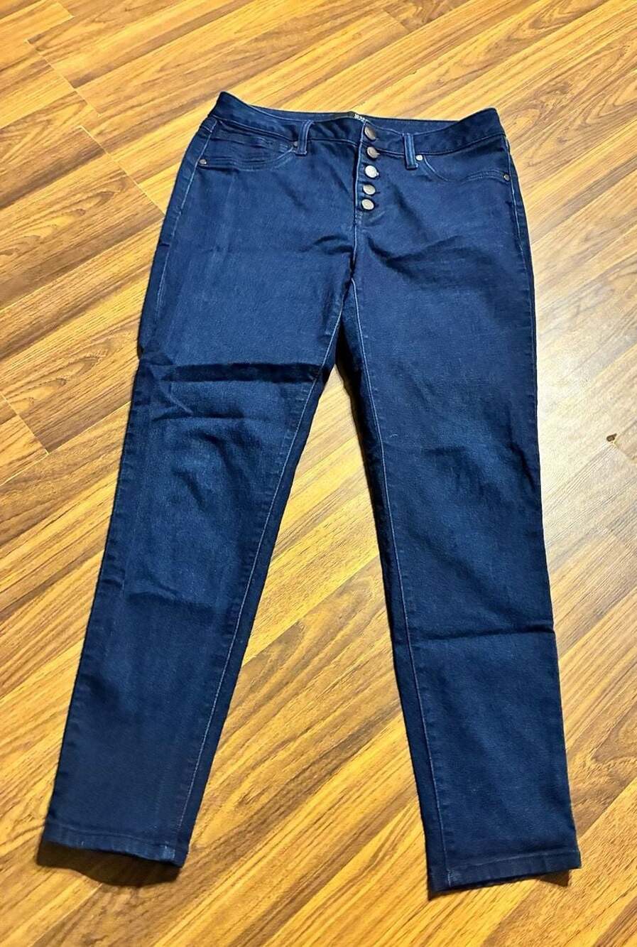 1822 Denim Women's High-Rise Exposed Button Fly Skinny Jeans